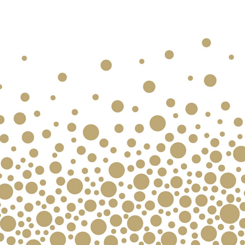Ubrousky Ambiente Sparkling Dots Gold 33x33 cm