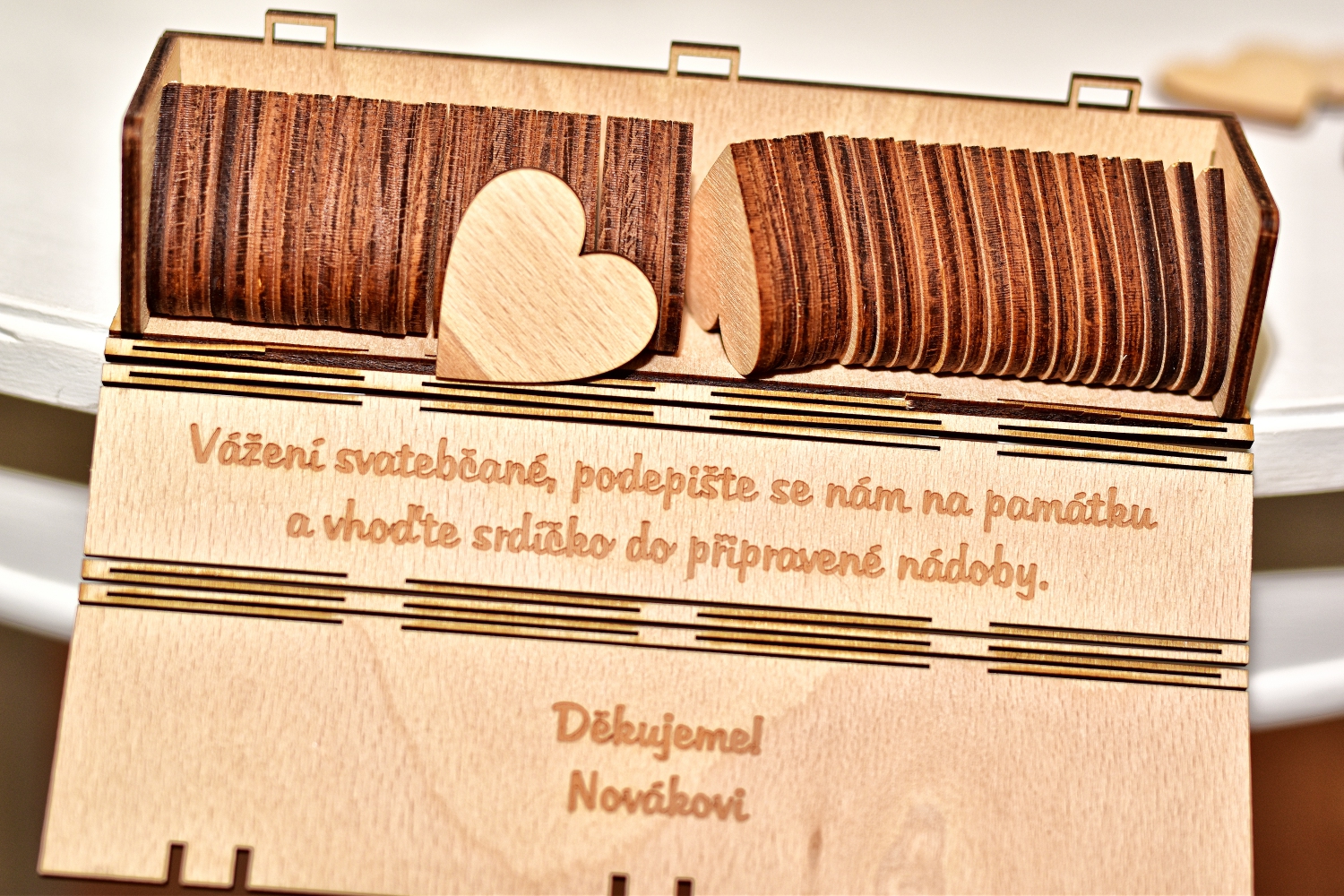 Dřevěné dekorace Svatební kniha Strom 01 