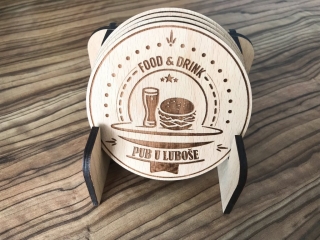 Sada pivních tácků NA MÍRU "Burger"