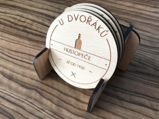 Sada pivních tácků NA MÍRU "Láhev"